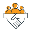 Handshake and partnership illustration